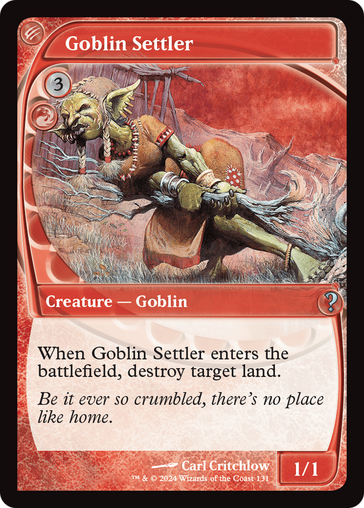 Goblin Settler (Future Sight) [Mystery Booster 2] | Gam3 Escape