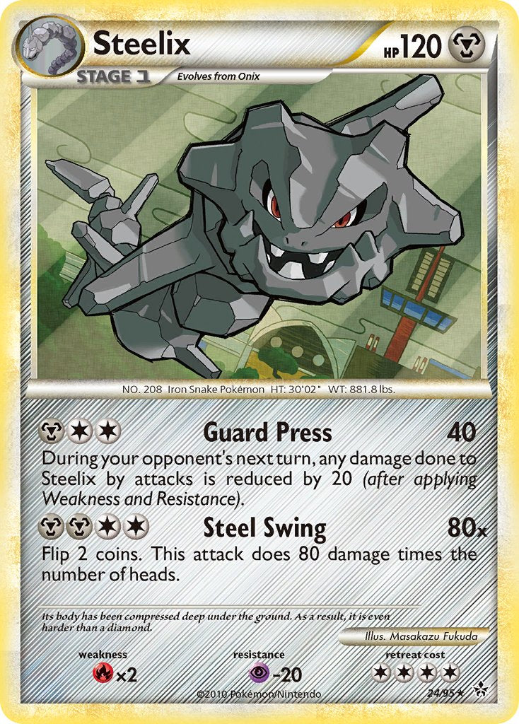 Steelix (24/95) (Theme Deck Exclusive) [HeartGold & SoulSilver: Unleashed] | Gam3 Escape