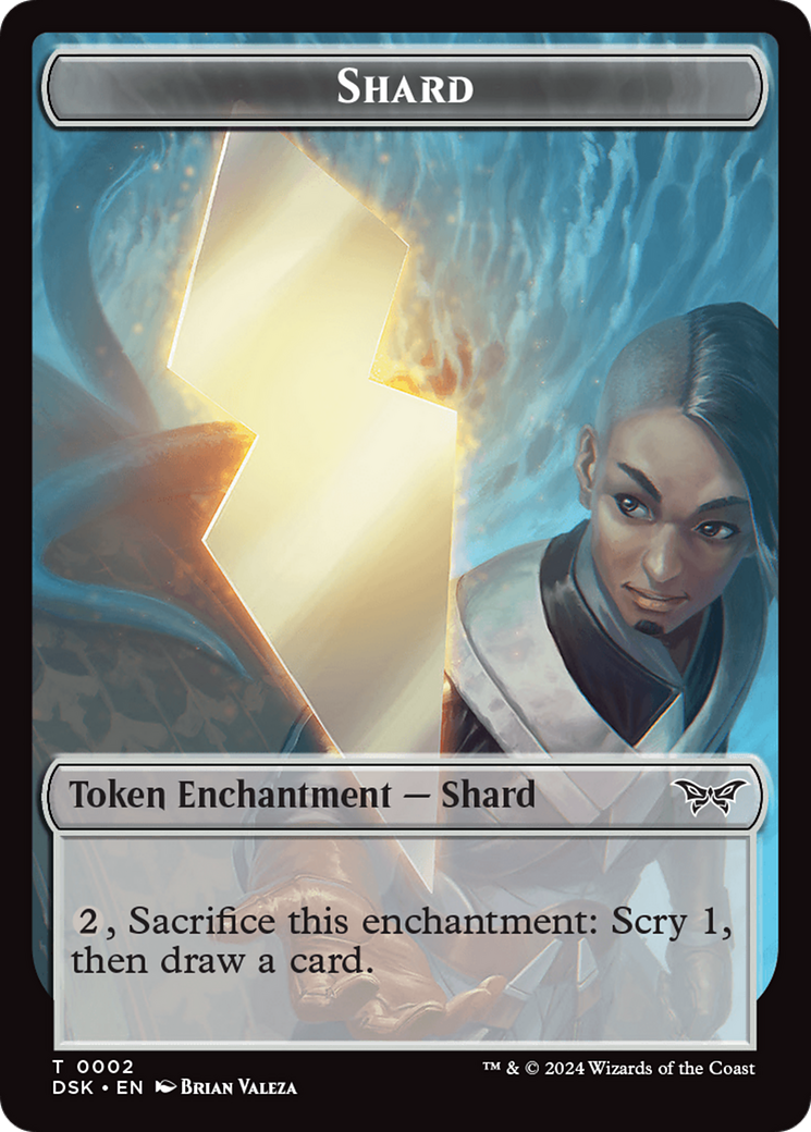 Glimmer // Shard Double-Sided Token [Duskmourn: House of Horror Tokens] | Gam3 Escape