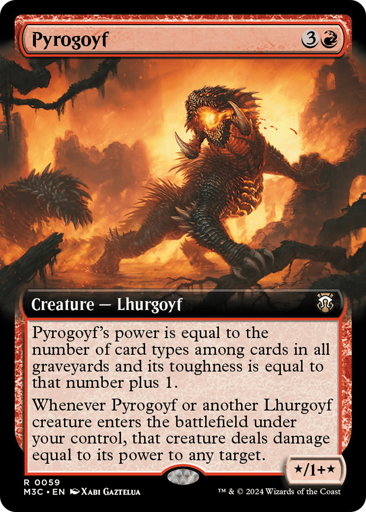 Pyrogoyf (Extended Art) [Modern Horizons 3 Commander] | Gam3 Escape