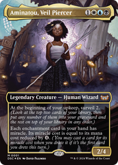 Aminatou, Veil Piercer (Borderless) [Duskmourn: House of Horror Commander] | Gam3 Escape