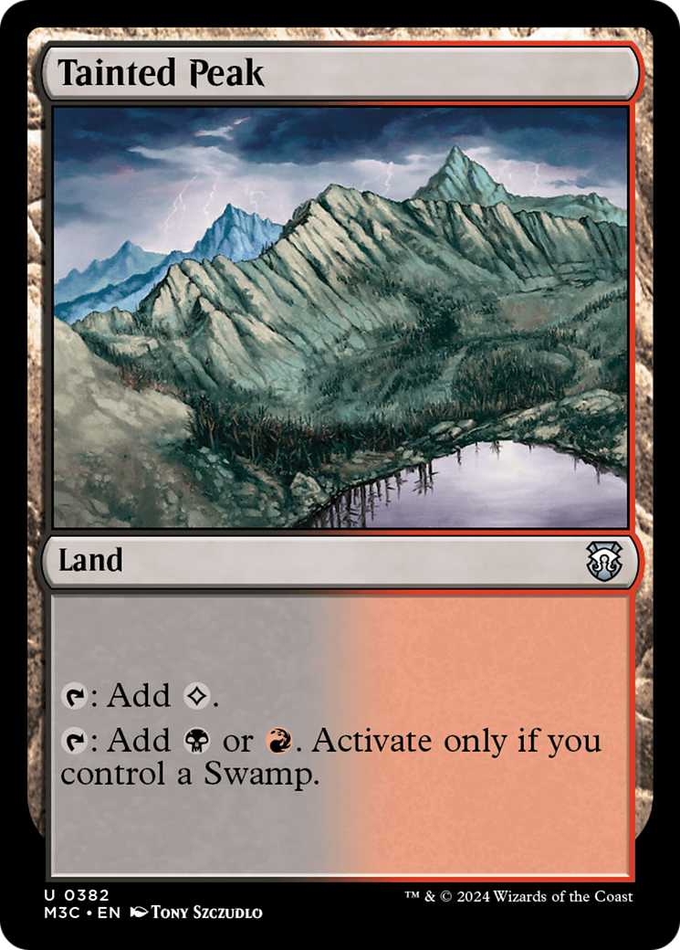 Tainted Peak (Ripple Foil) [Modern Horizons 3 Commander] | Gam3 Escape