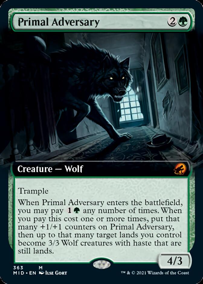 Primal Adversary (Extended Art) [Innistrad: Midnight Hunt] | Gam3 Escape