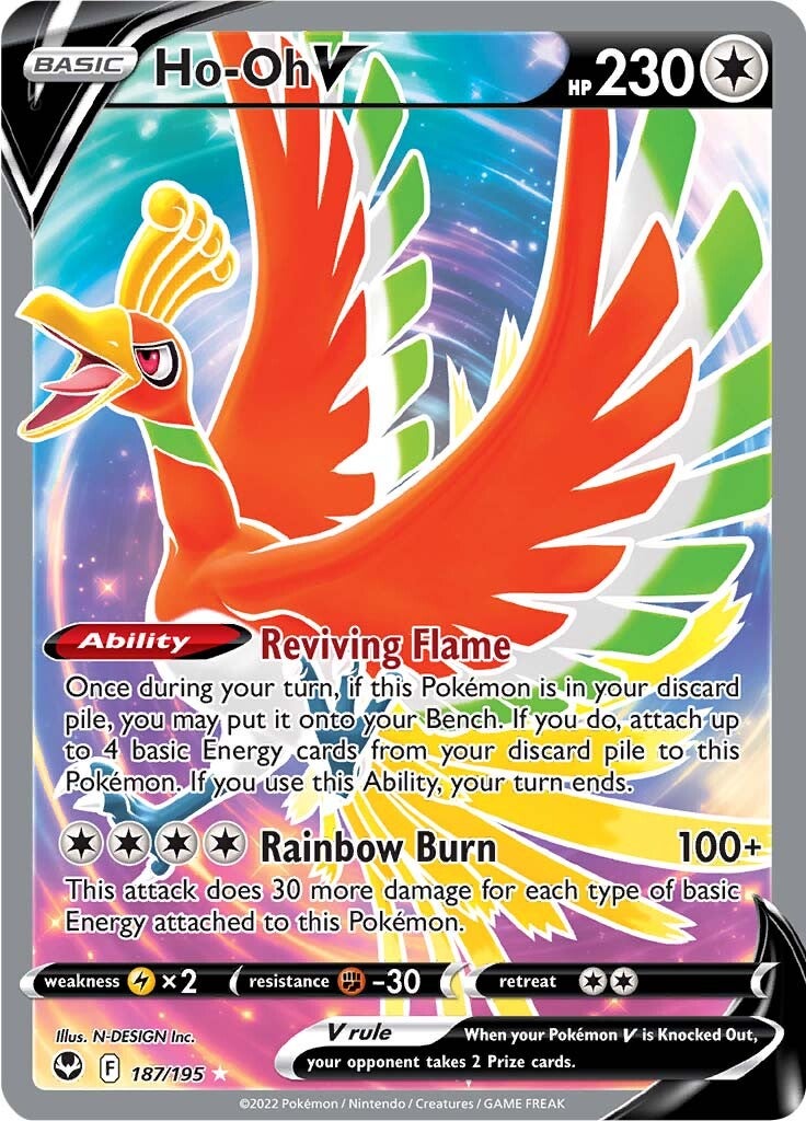 Ho-oh V (187/195) [Sword & Shield: Silver Tempest] | Gam3 Escape