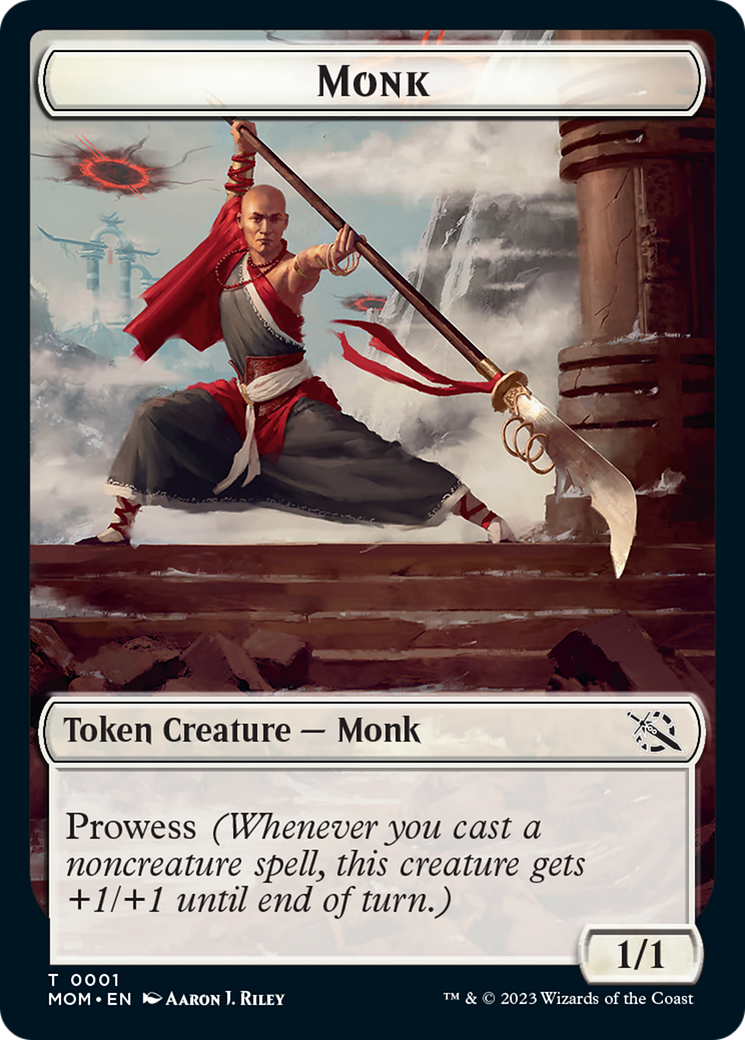 Monk // Zombie Double-Sided Token [March of the Machine Tokens] | Gam3 Escape