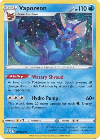 Vaporeon (SWSH072) [Sword & Shield: Black Star Promos] | Gam3 Escape