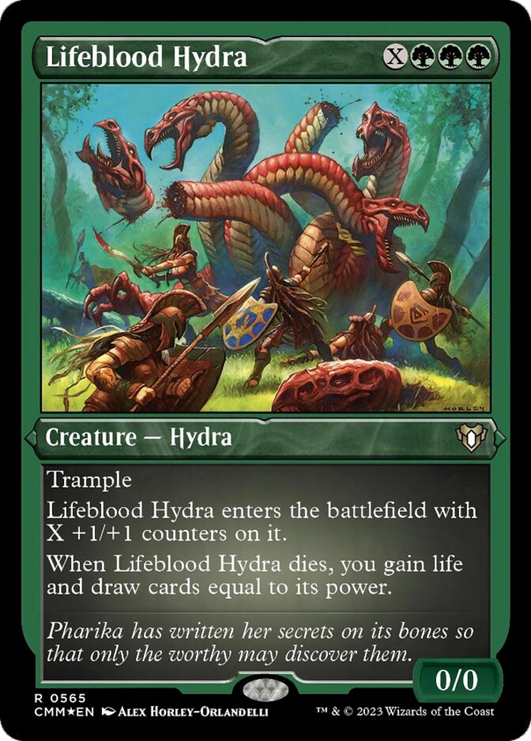 Lifeblood Hydra (Foil Etched) [Commander Masters] | Gam3 Escape