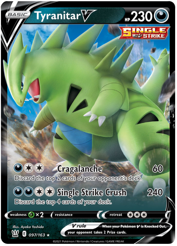 Tyranitar V (097/163) [Sword & Shield: Battle Styles] | Gam3 Escape