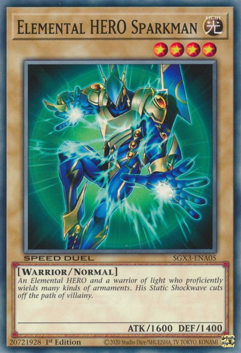 Elemental HERO Sparkman [SGX3-ENA05] Common | Gam3 Escape