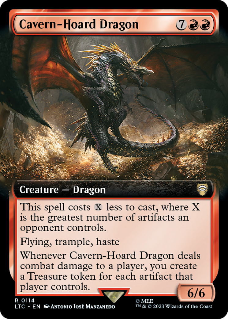 Cavern-Hoard Dragon (Extended Art) [The Lord of the Rings: Tales of Middle-Earth Commander] | Gam3 Escape