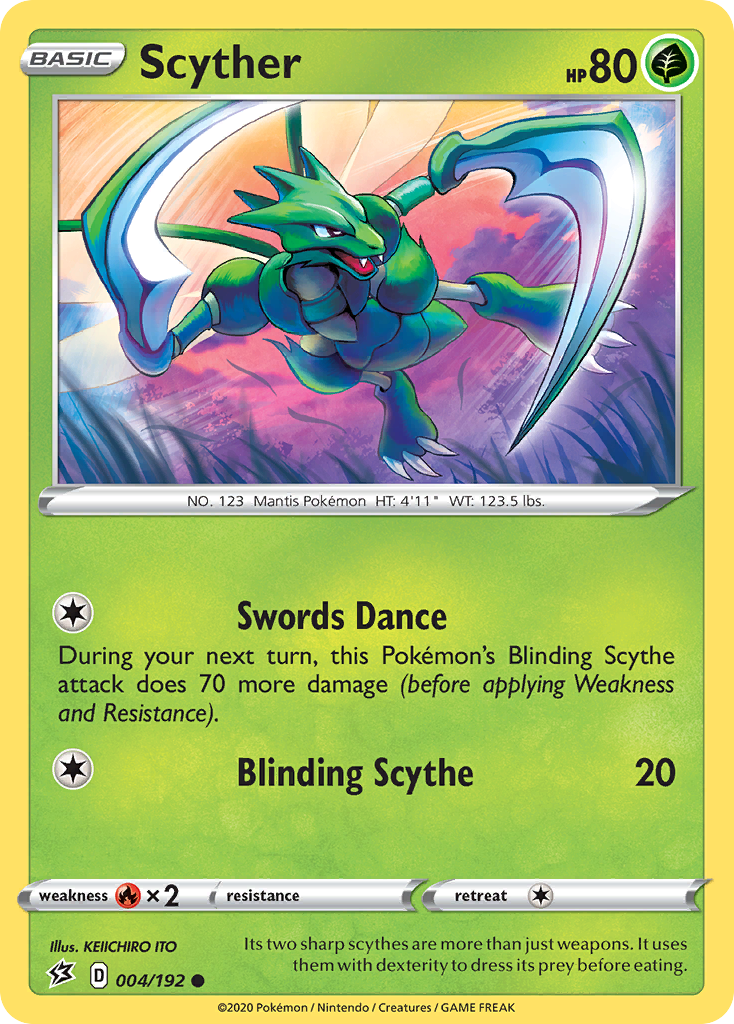 Scyther (004/192) [Sword & Shield: Rebel Clash] | Gam3 Escape