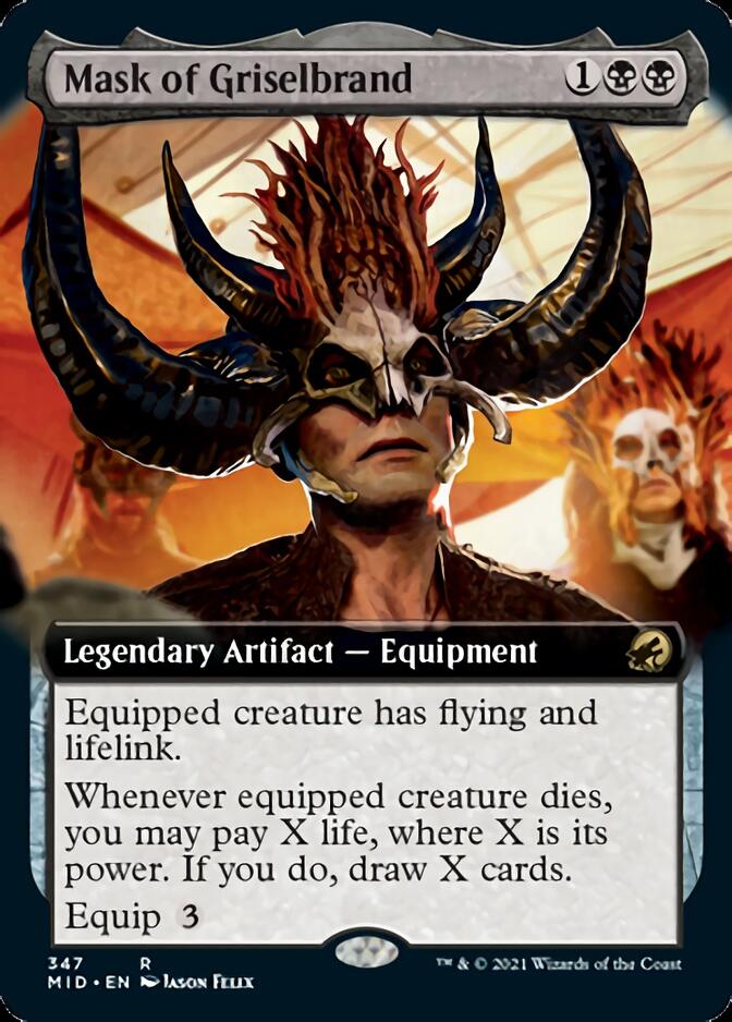 Mask of Griselbrand (Extended Art) [Innistrad: Midnight Hunt] | Gam3 Escape