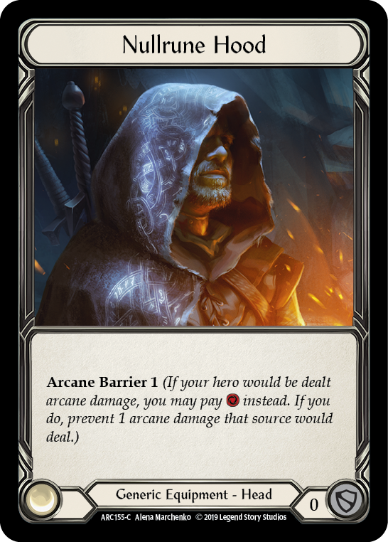 Nullrune Hood [ARC155-C] (Arcane Rising)  1st Edition Cold Foil | Gam3 Escape