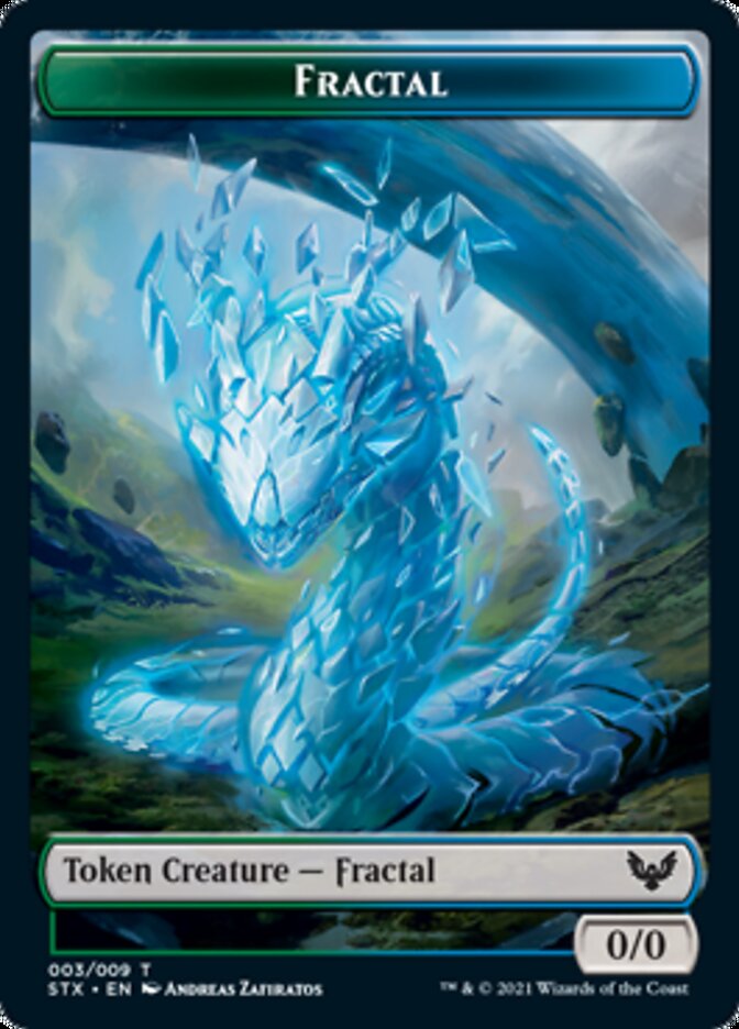 Fractal // Rowan, Scholar of Sparks Emblem Double-Sided Token [Strixhaven: School of Mages Tokens] | Gam3 Escape