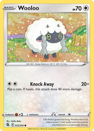 Wooloo (222/264) (Cosmos Holo) [Sword & Shield: Fusion Strike] | Gam3 Escape