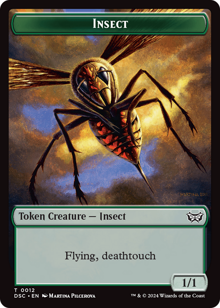 Insect (0012) // Spider Double-Sided Token [Duskmourn: House of Horror Commander Tokens] | Gam3 Escape