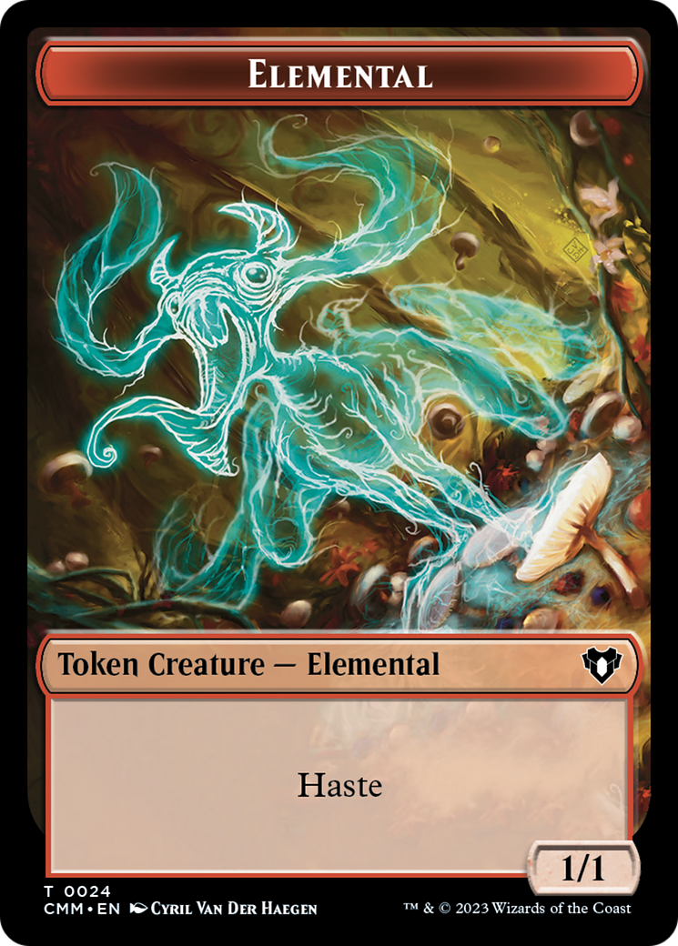 Elemental (0024) // Elf Druid Double-Sided Token [Commander Masters Tokens] | Gam3 Escape