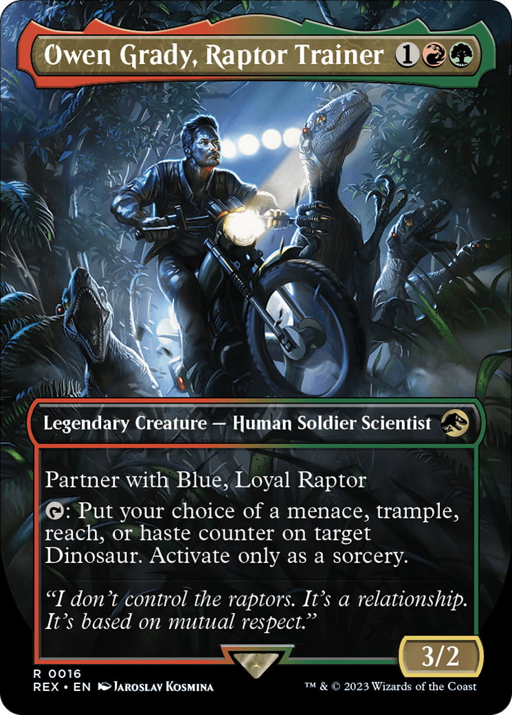 Owen Grady, Raptor Trainer (Borderless) [Jurassic World Collection] | Gam3 Escape