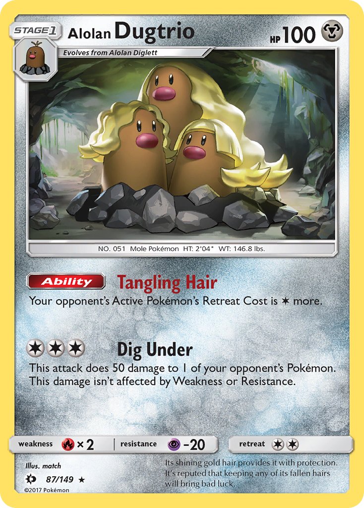 Alolan Dugtrio (87/149) (Cosmos Holo) (Blister Exclusive) [Sun & Moon: Base Set] | Gam3 Escape