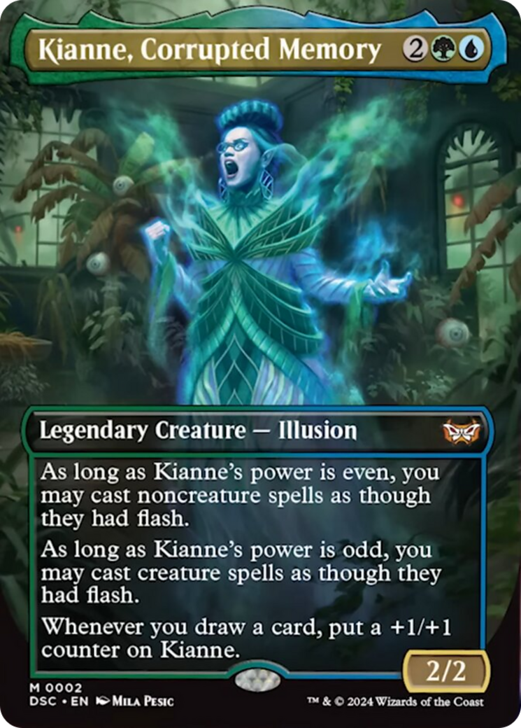 Kianne, Corrupted Memory (Borderless) [Duskmourn: House of Horror Commander] | Gam3 Escape