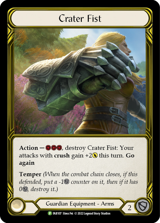 Crater Fist (Golden) [FAB107] (Promo)  Cold Foil | Gam3 Escape