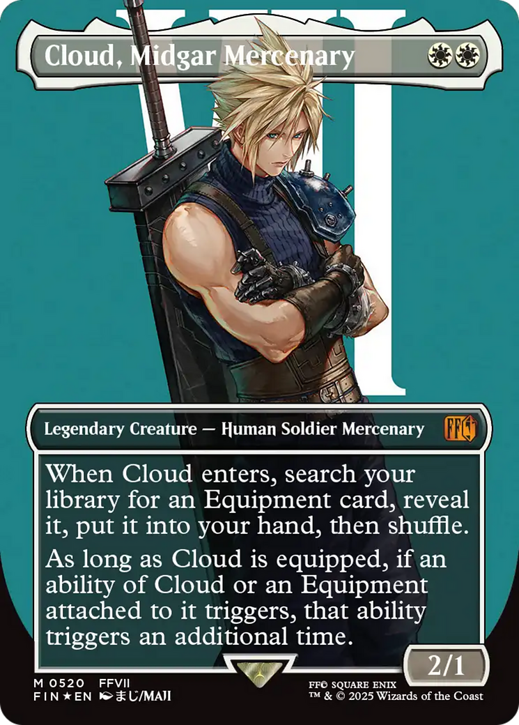 Cloud, Midgar Mercenary (Borderless) (Surge Foil) [FINAL FANTASY] | Gam3 Escape