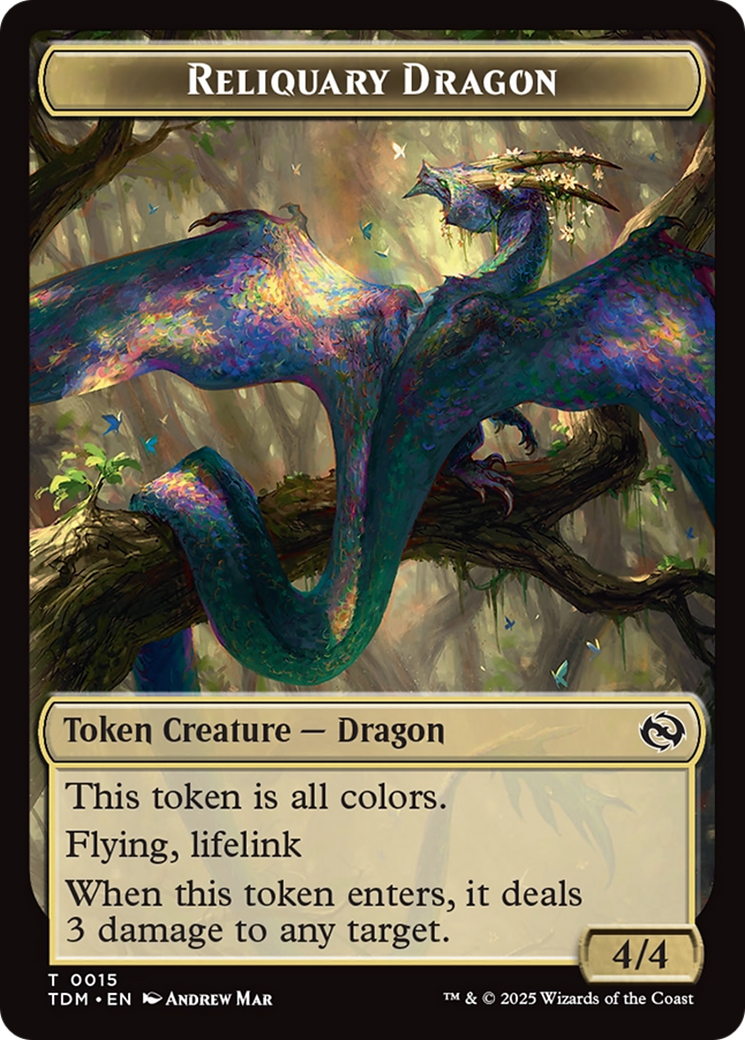 Reliquary Dragon // Dragon (0011) Double-Sided Token [Tarkir: Dragonstorm Tokens] | Gam3 Escape