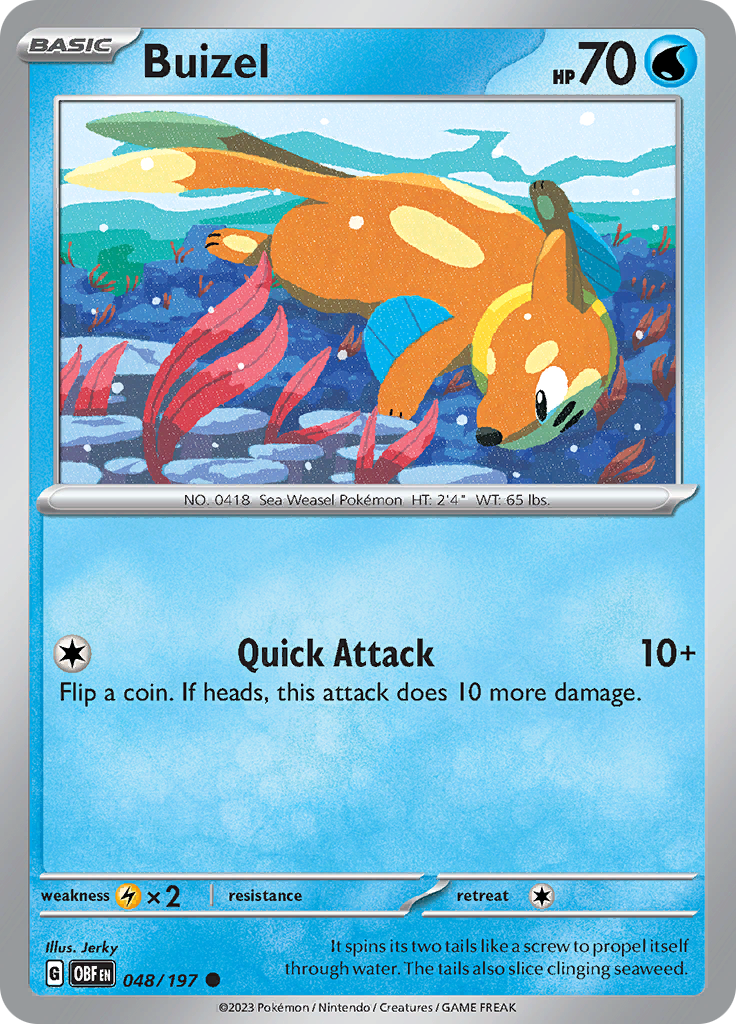 Buizel (048/197) [Scarlet & Violet: Obsidian Flames] | Gam3 Escape