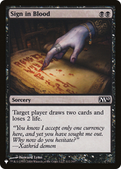 Sign in Blood (M10) [The List Reprints] | Gam3 Escape