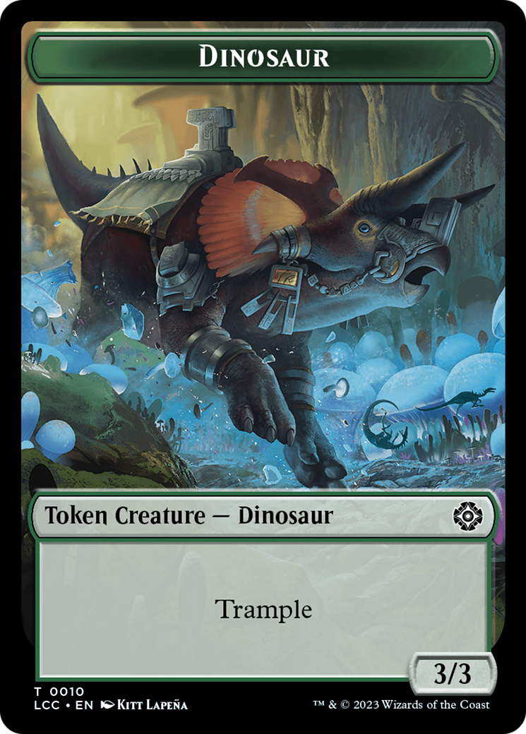 Dinosaur Beast // Dinosaur Double-Sided Token [The Lost Caverns of Ixalan Commander Tokens] | Gam3 Escape