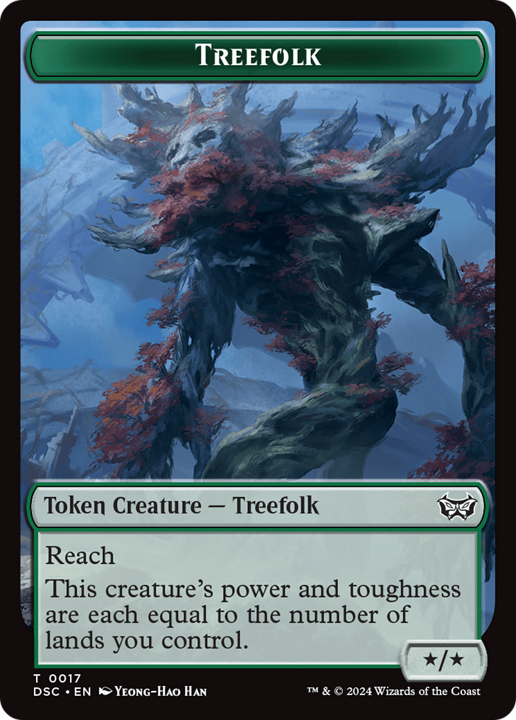 Treefolk // Spider Double-Sided Token [Duskmourn: House of Horror Commander Tokens] | Gam3 Escape