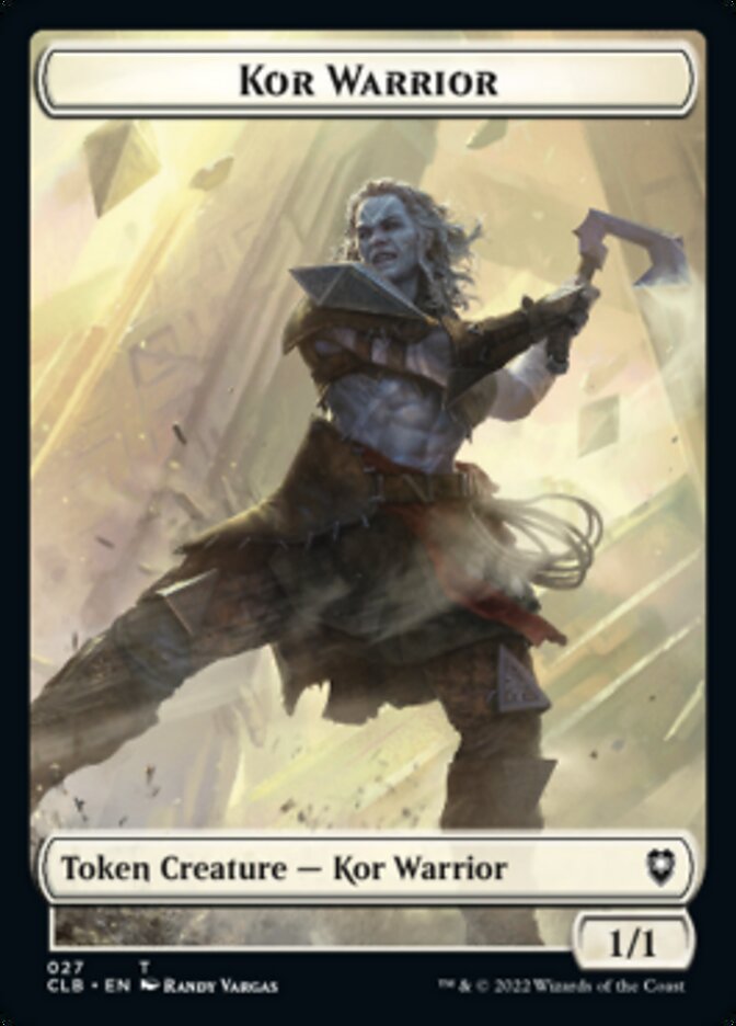 Kor Warrior // Shapeshifter (023) Double-Sided Token [Commander Legends: Battle for Baldur's Gate Tokens] | Gam3 Escape