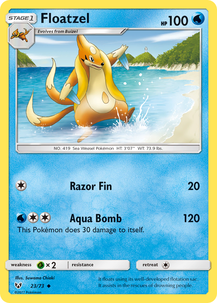 Floatzel (23/73) [Sun & Moon: Shining Legends] | Gam3 Escape