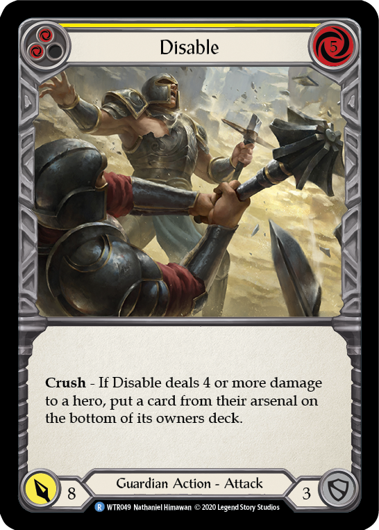 Disable (Yellow) [U-WTR049] (Welcome to Rathe Unlimited)  Unlimited Rainbow Foil | Gam3 Escape