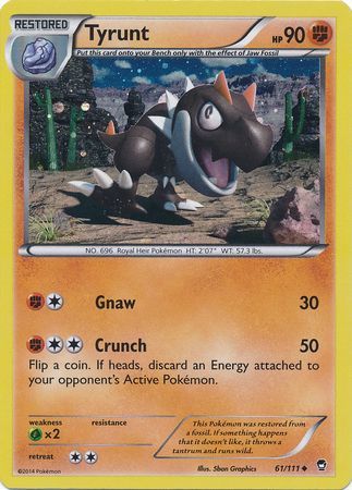 Tyrunt (61/111) (Cosmos Holo) [XY: Furious Fists] | Gam3 Escape