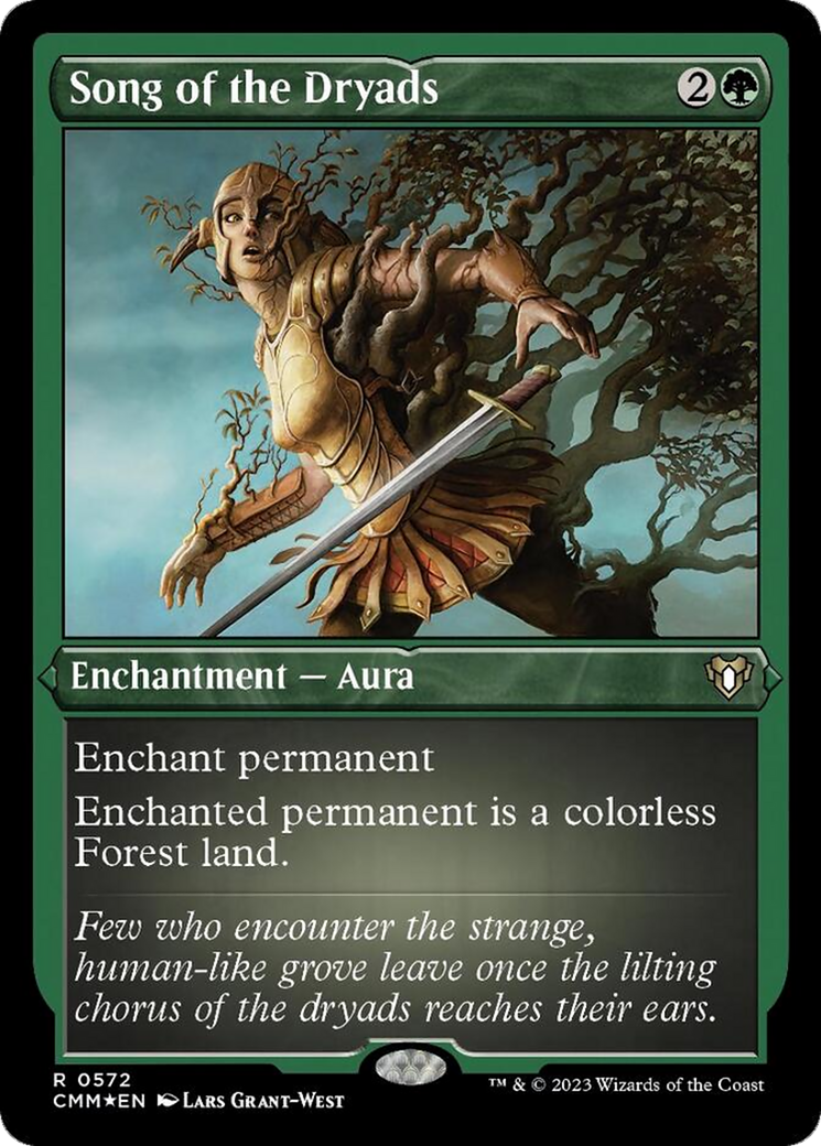 Song of the Dryads (Foil Etched) [Commander Masters] | Gam3 Escape