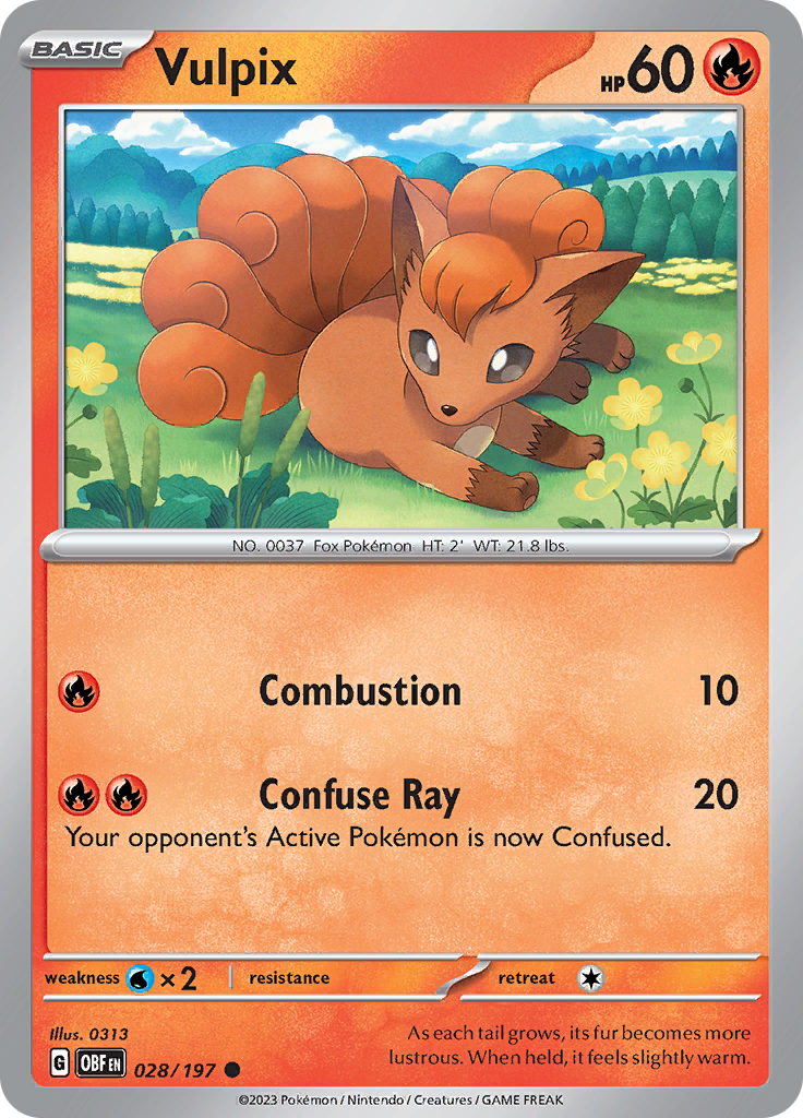 Vulpix (028/197) [Scarlet & Violet: Obsidian Flames] | Gam3 Escape