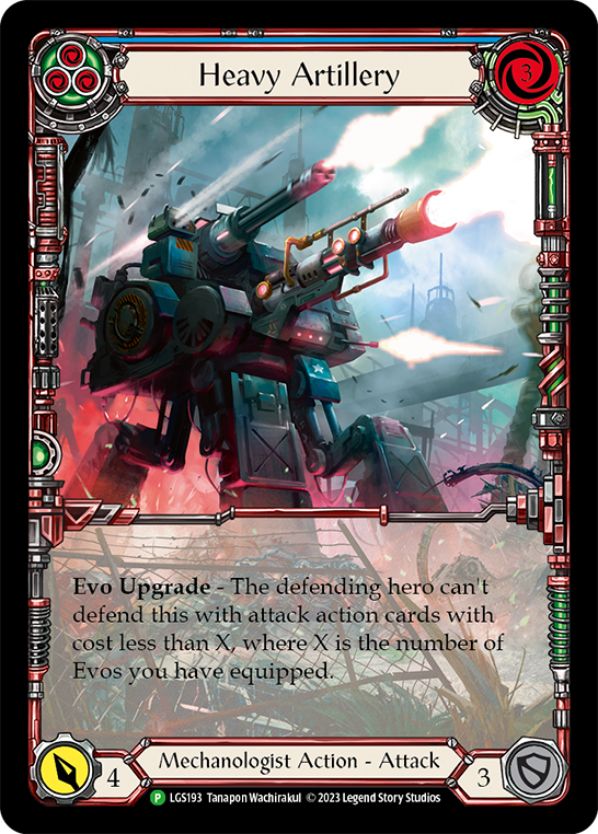 Heavy Artillery (Blue) [LGS193] (Promo)  Rainbow Foil | Gam3 Escape