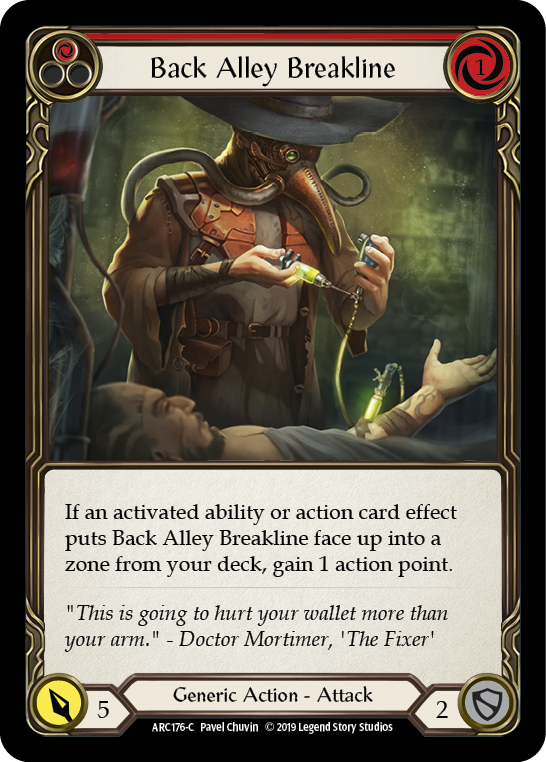 Back Alley Breakline (Red) [ARC176-C] (Arcane Rising)  1st Edition Rainbow Foil | Gam3 Escape