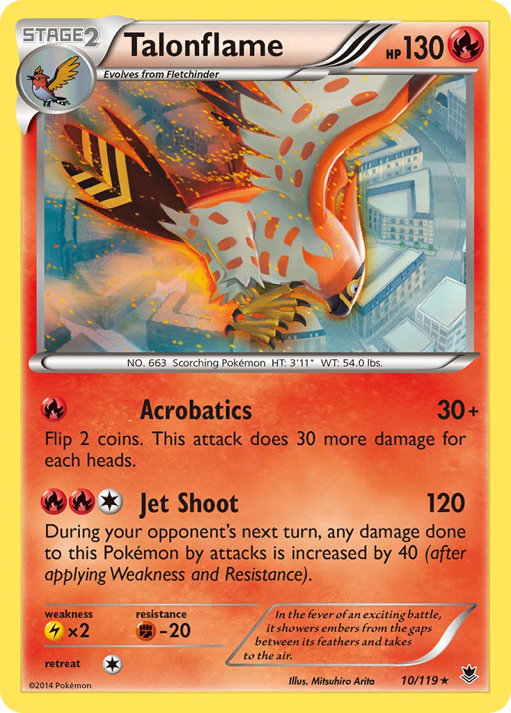 Talonflame (10/119) (Theme Deck Exclusive) [XY: Phantom Forces] | Gam3 Escape