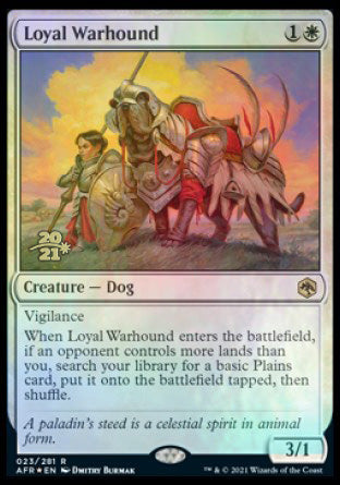 Loyal Warhound [Dungeons & Dragons: Adventures in the Forgotten Realms Prerelease Promos] | Gam3 Escape