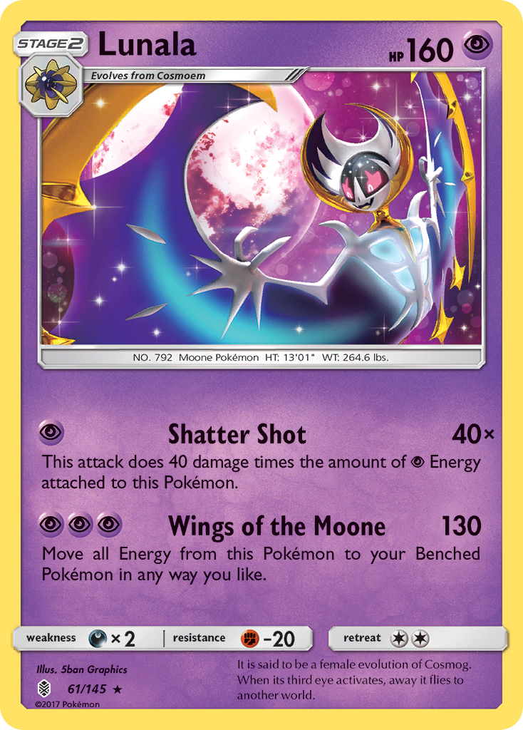 Lunala (61/145) [Sun & Moon: Guardians Rising] | Gam3 Escape