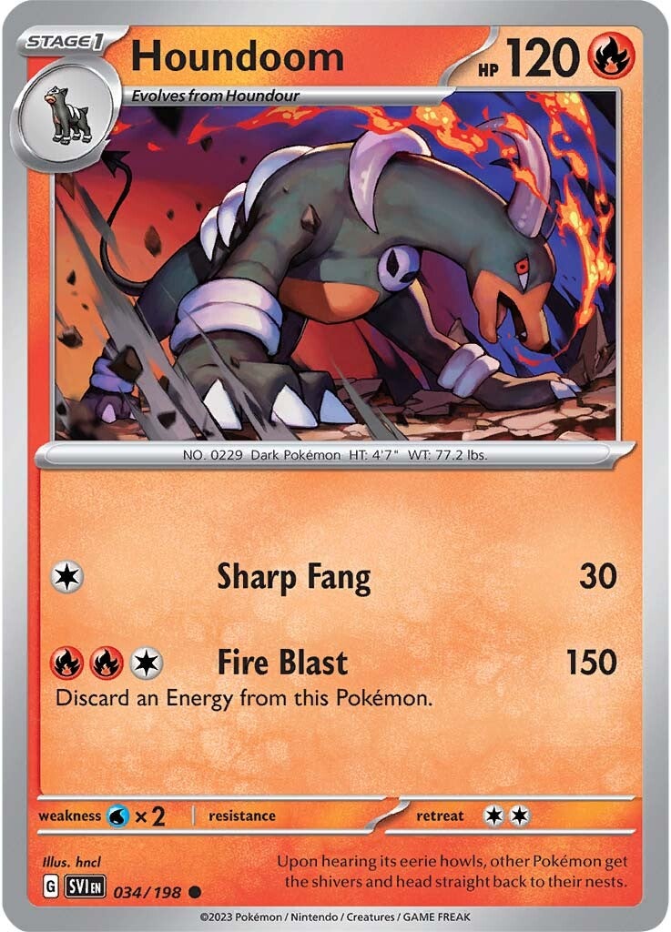 Houndoom (034/198) [Scarlet & Violet: Base Set] | Gam3 Escape