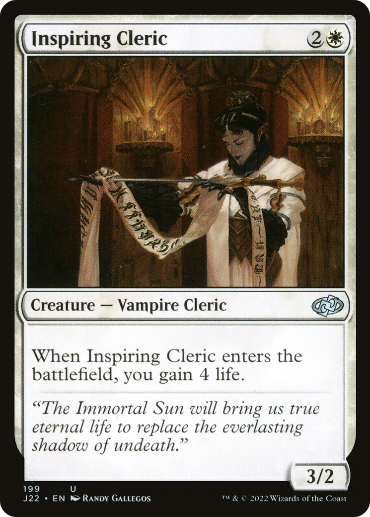 Inspiring Cleric [Jumpstart 2022] | Gam3 Escape
