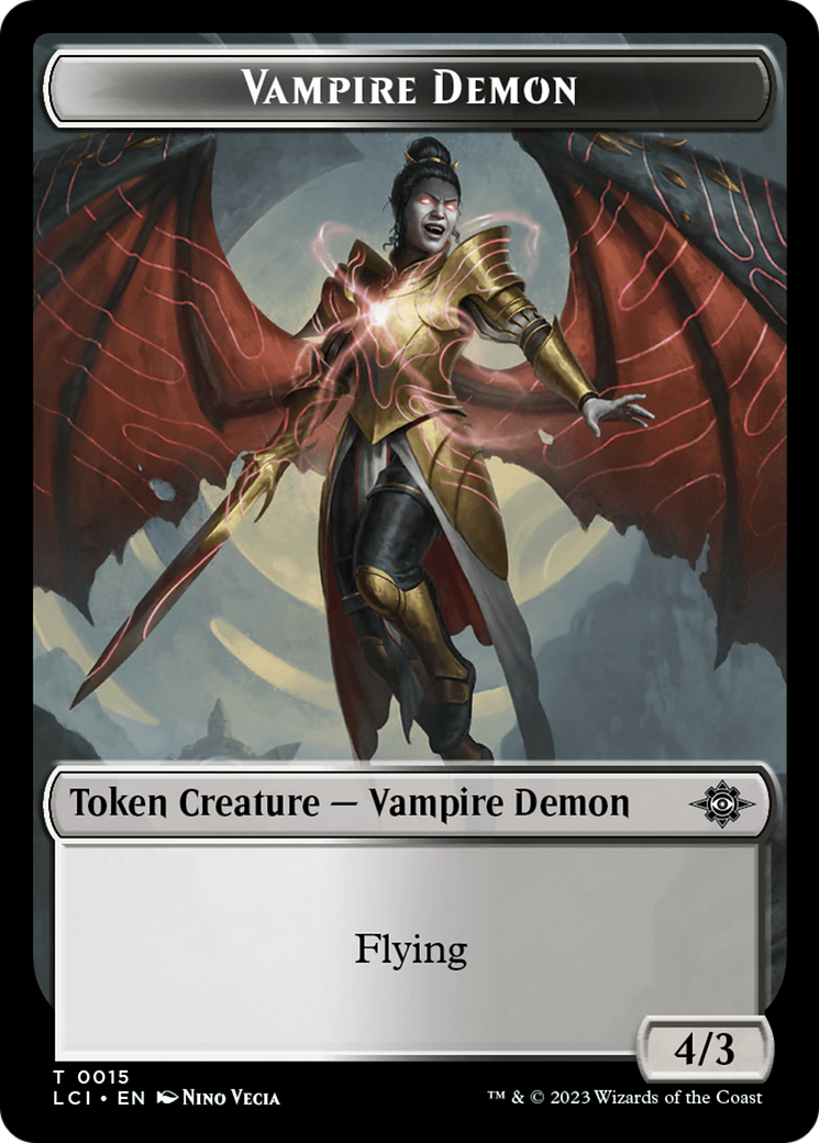 Gnome // Vampire Demon Double-Sided Token [The Lost Caverns of Ixalan Tokens] | Gam3 Escape