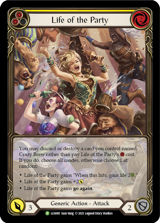 Life of the Party (Yellow) [LGS085] (Promo)  Rainbow Foil | Gam3 Escape