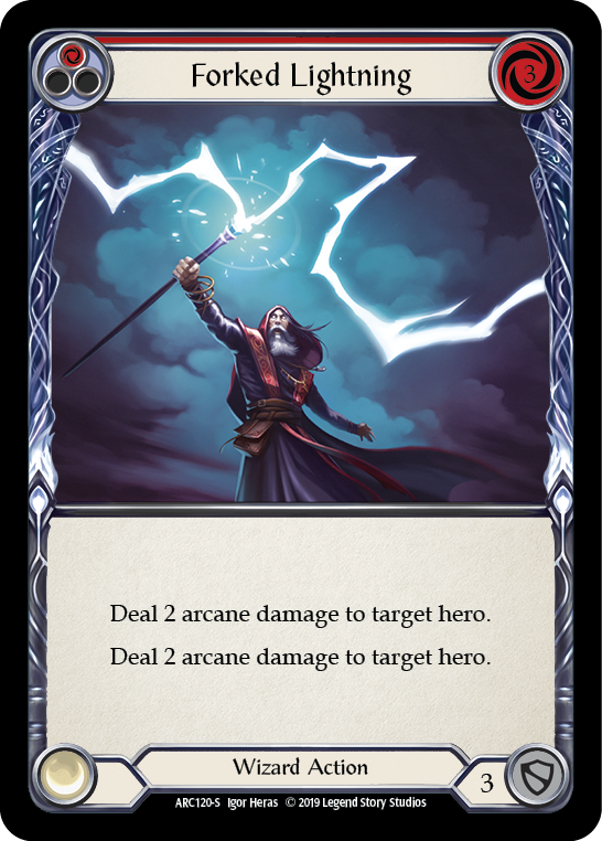 Forked Lightning [ARC120-S] (Arcane Rising)  1st Edition Rainbow Foil | Gam3 Escape