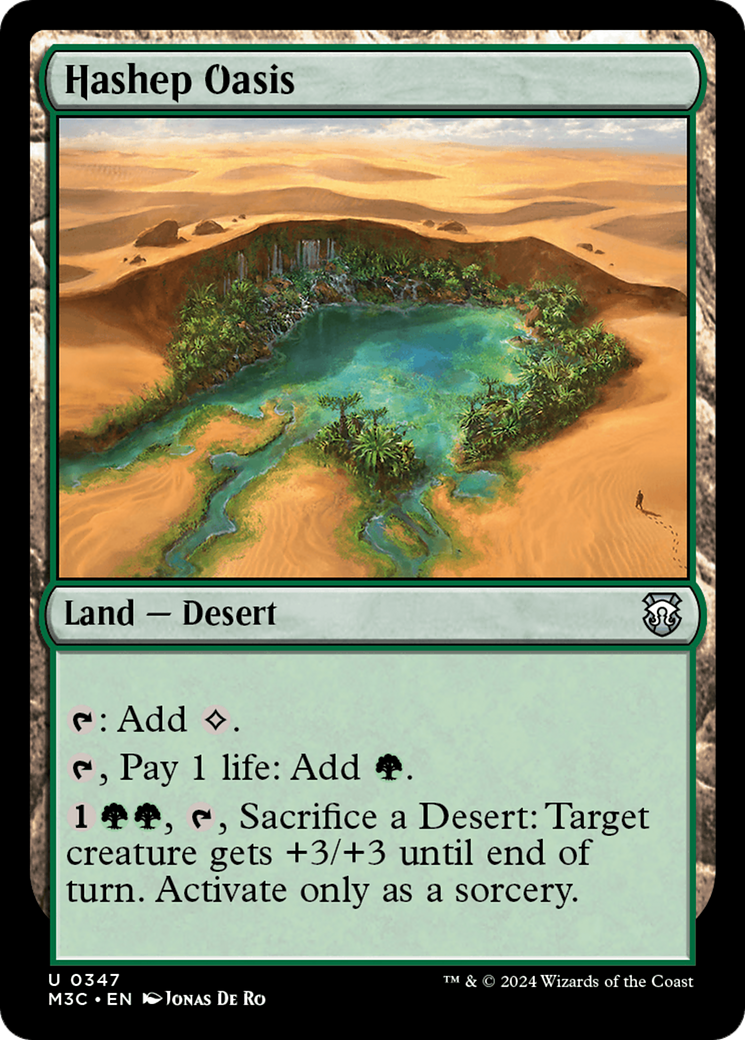 Hashep Oasis (Ripple Foil) [Modern Horizons 3 Commander] | Gam3 Escape