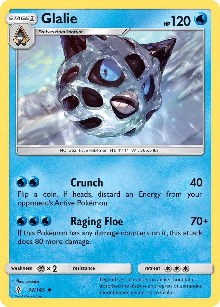 Glalie (32/145) [Sun & Moon: Guardians Rising] | Gam3 Escape