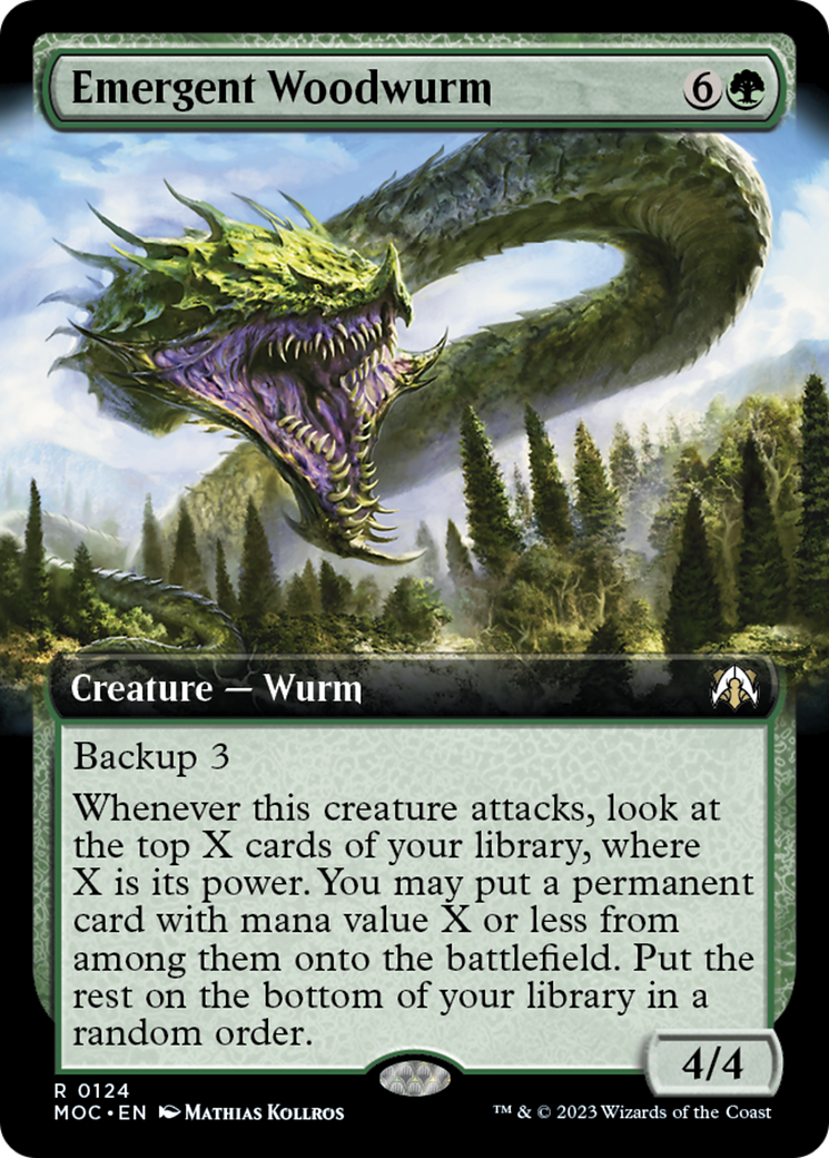 Emergent Woodwurm (Extended Art) [March of the Machine Commander] | Gam3 Escape